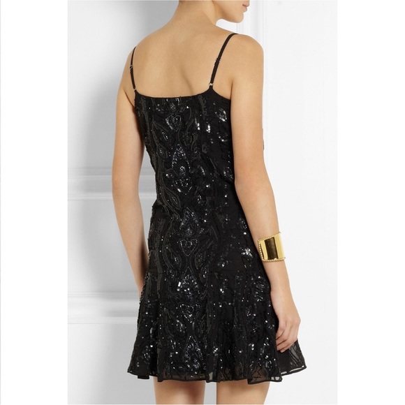 Needle & Thread Ebony Sequined Crepe Dress - Picture 3 of 13